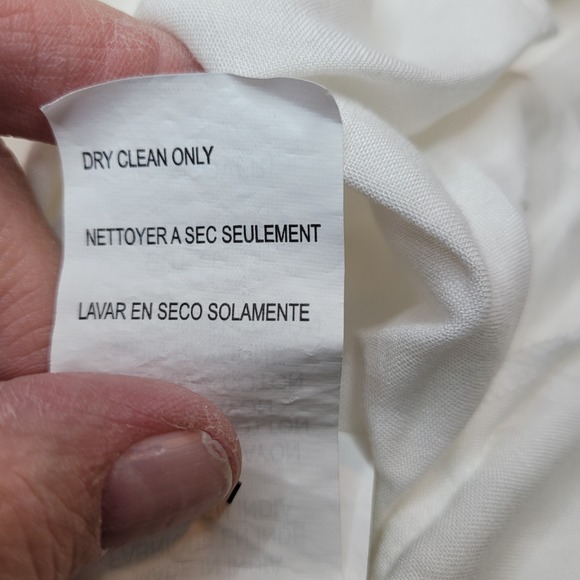 Karen Kane White Swing Top Crochet Lace Fit & Flare Top Women's Medium Boho - Picture 7 of 7